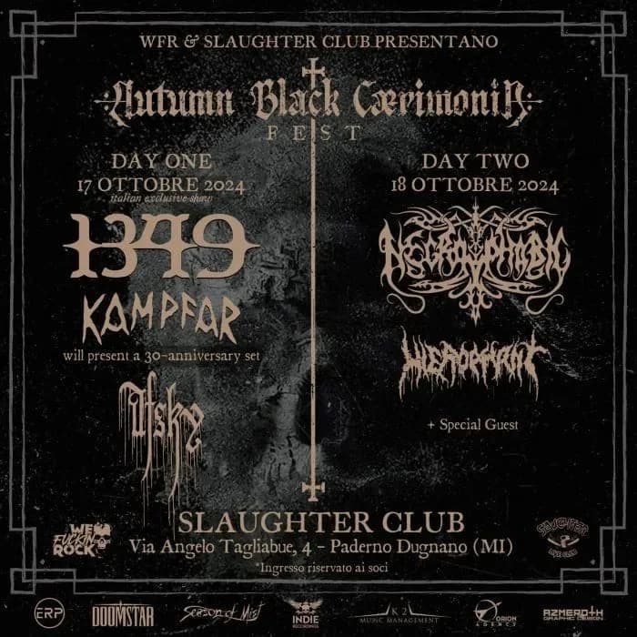 Autumn Black Caerimonia Fest 2024: dos días de metal extremo en Milán