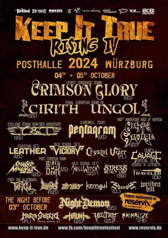Keep It True Rising IV 2024:la esencia del heavy metal tradicional en Würzburg