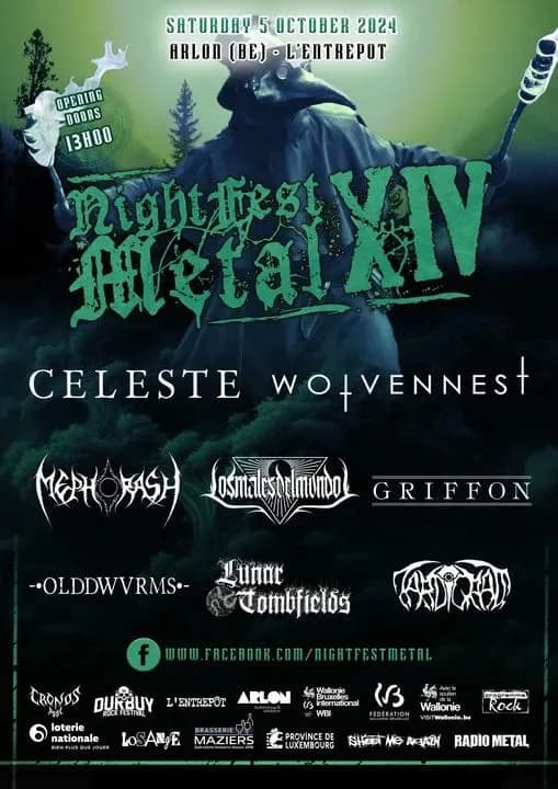 Night Fest Metal XIV 2024: metal extremo en Arlon