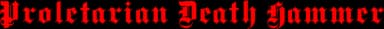 Proletarian Death Hammer logo