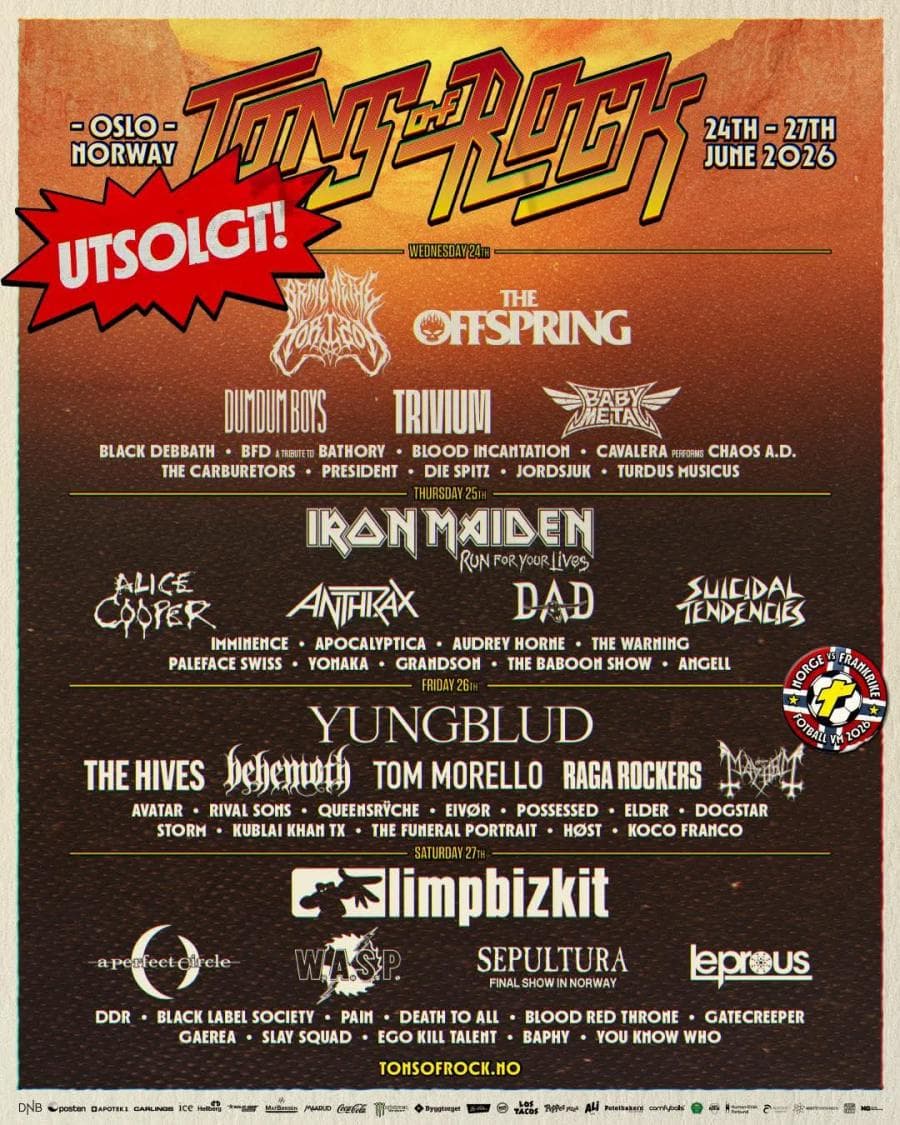 Tons Of Rock 2026