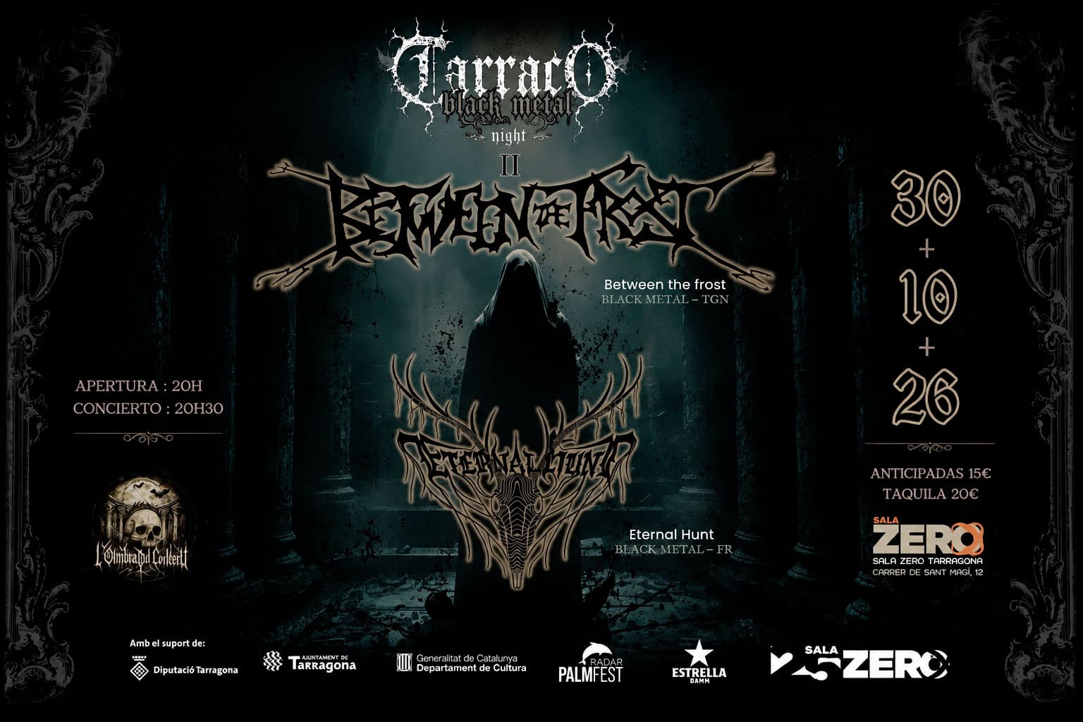 Tarraco Black Metal Night II en la Sala Zero de Tarragona
