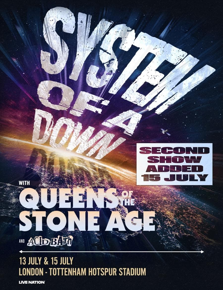 System Of A Down + Acid Bath + Queens Of The Stone Age @ Tottenham Hotspur Stadium