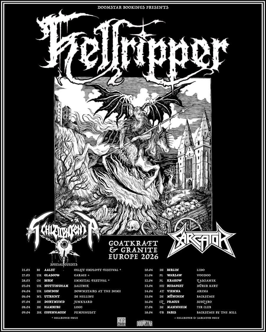 Hellripper + Sarcator + Schizophrenia @ Saltbox