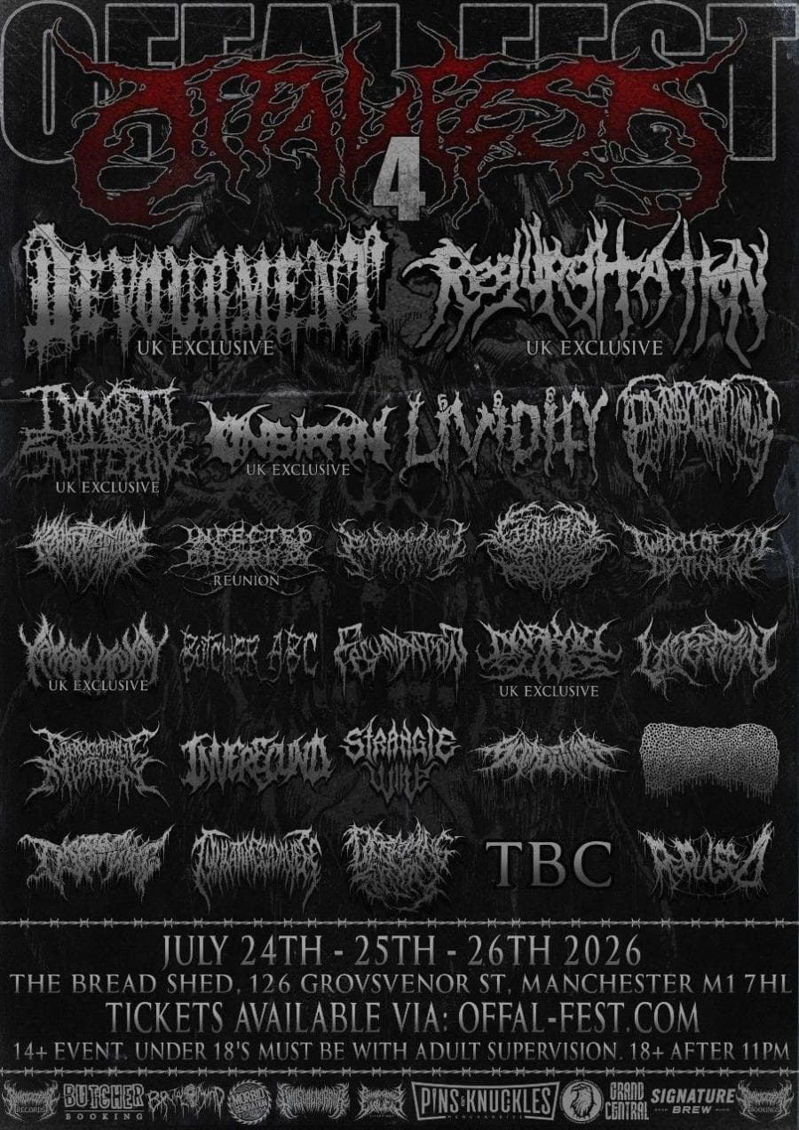 Devourment + Regurgitation + Butcher ABC + Coprocephalic Mutation + Crepitation @ The Bread Shed