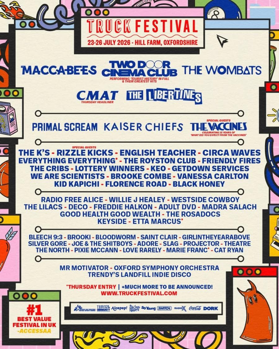 The Libertines + The Maccabees + Two Door Cinema Club‍ + Black Honey + Bloodworm @ Hill Farm
