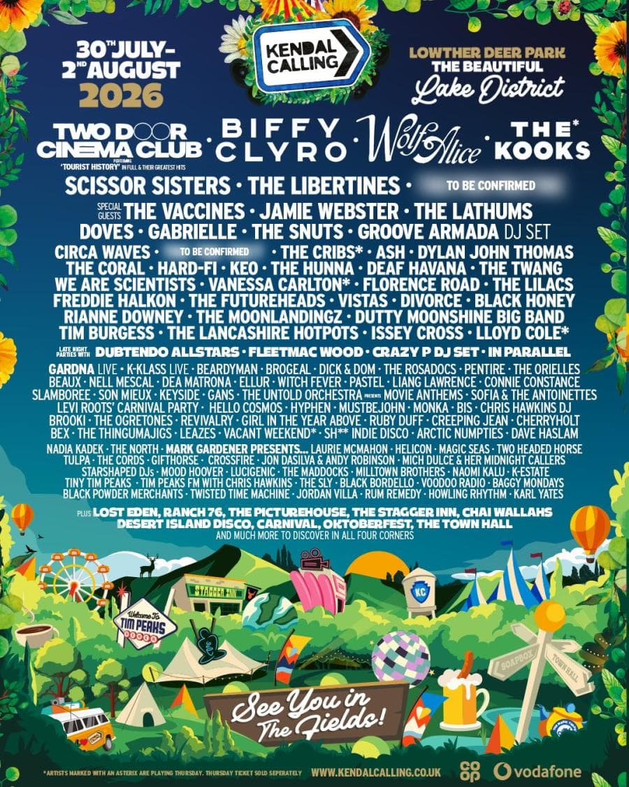 Biffy Clyro + Two Door Cinema Club‍ + Wolf Alice + The Kooks + Black Honey @ Lowther Deer Park