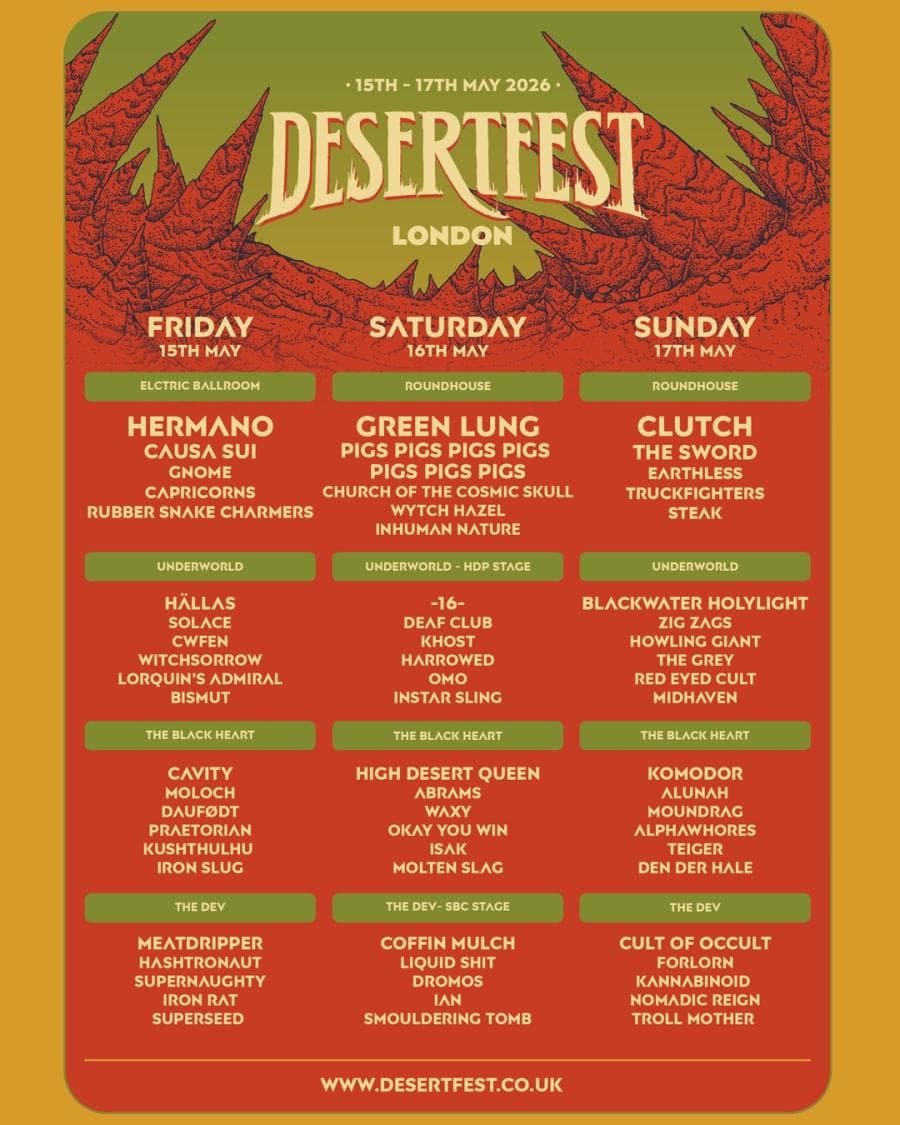 Clutch + Green Lung + Hermano + 16 + Abrams @ Roundhouse