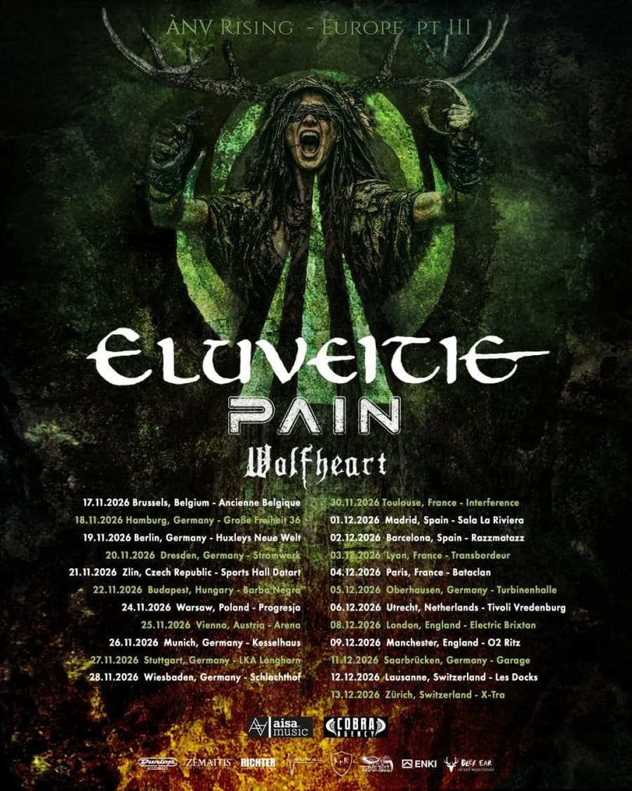 Eluveitie + Pain + Wolfheart @ Electric Brixton