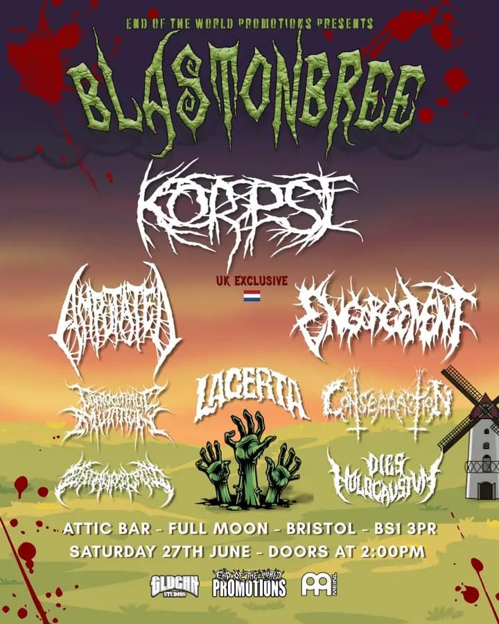 Korpse + Amputated + Consecration + Coprocephalic Mutation + Engorgement @ Attic Bar