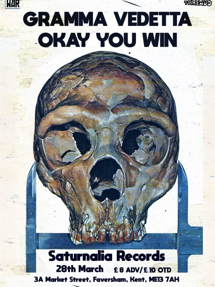 Gramma Vedetta + Okay You Win @ Saturnalia Records