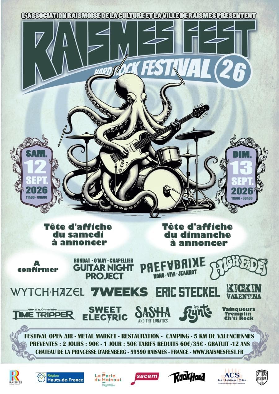 7 Weeks + Eric Steckel + Guitar Night Project + High Fade + Kickin Valentina @ Chateau de la princesse D'arenberg