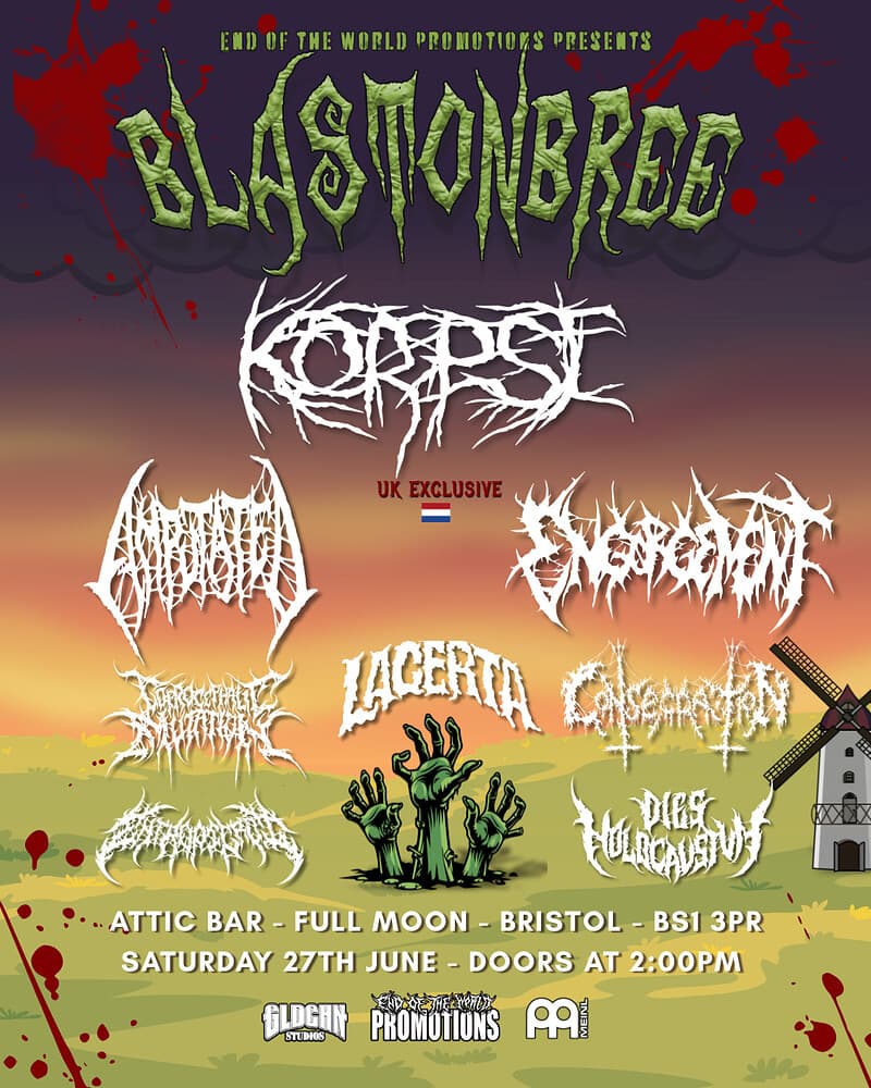 Korpse + Amputated + Coprocephalic Mutation + Dies Holocaustum + Engorgement @ The Full Moon & Attic Bar