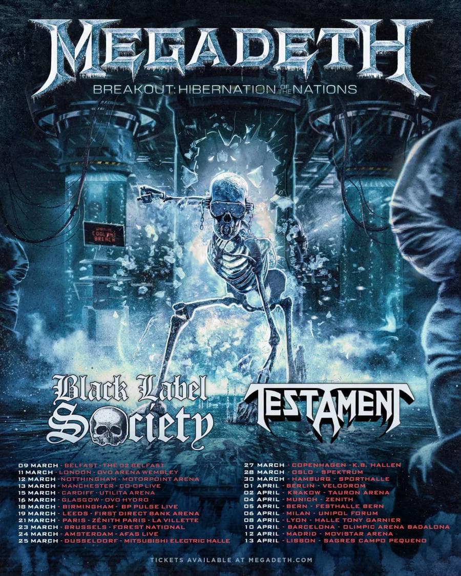 Megadeth + Black Label Society + Testament @ Palau Municipal d'Esports de Badalona