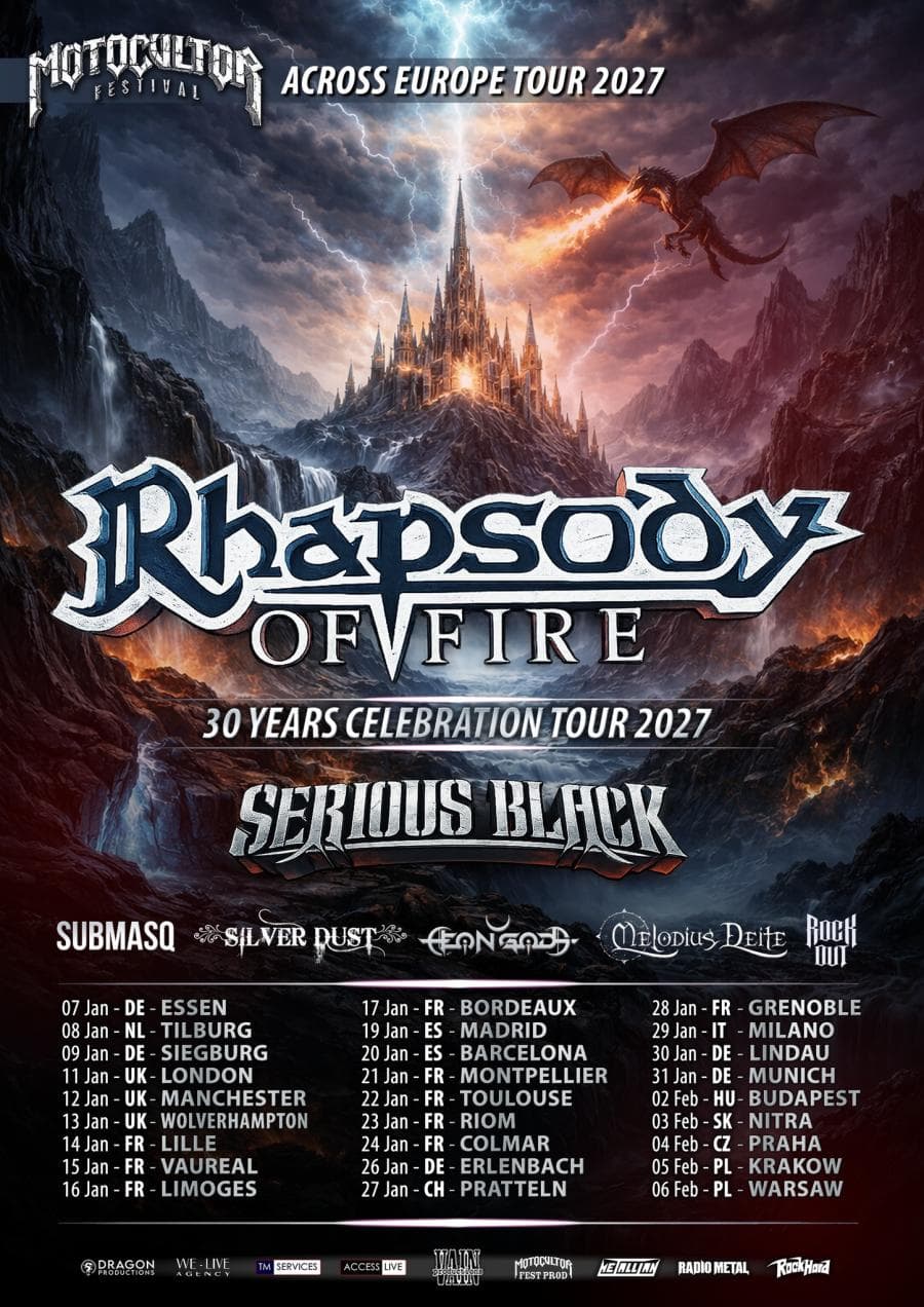 Rhapsody Of Fire + Aeon Gods + Melodius Deite + Serious Black + Silver Dust