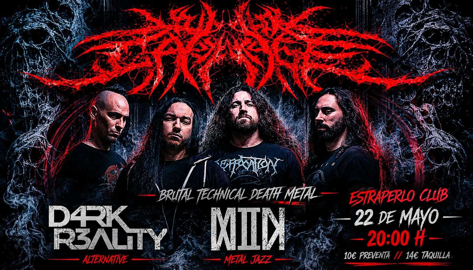 Human Carnage descargarán esta noche toda su brutalidad técnica en Estraperlo Club
